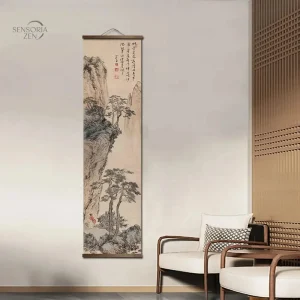 Décoration murale japonaise avec un paysage zen apaisant