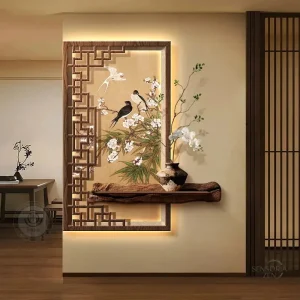 Applique décorative LED inspirée des designs japonais traditionnels