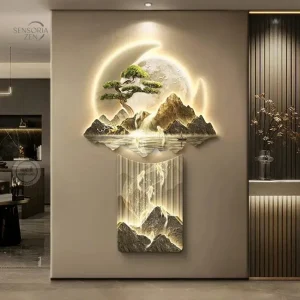 Applique Murale Japonaise LED – Poissons Zen