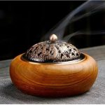 Brûleur d’Encens Élégant Motif Traditionnel Zen
