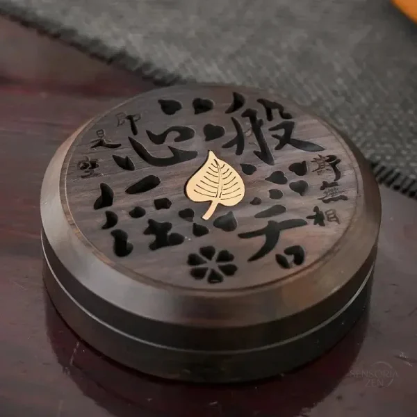 Boîte décorative pour brûleur d'encens en bois santal