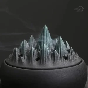 Élégant brûleur d'encens en céramique zen