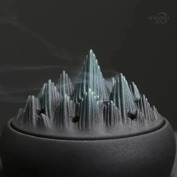 Élégant brûleur d'encens en céramique zen