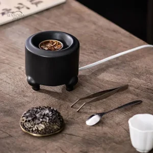 Brûleur d'encens pour bois et résines, design traditionnel