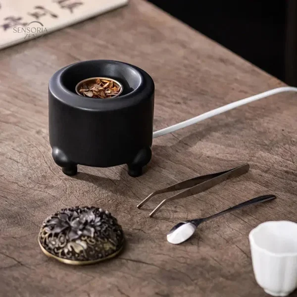 Brûleur d'encens pour bois et résines, design traditionnel