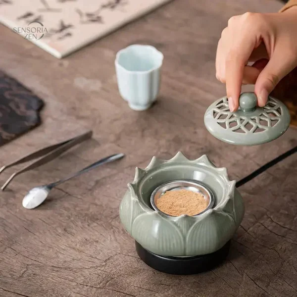Brûleur d’Encens Électrique en forme de lotus