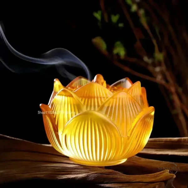 Brûleur d’encens en verre, style contemporain et chic
