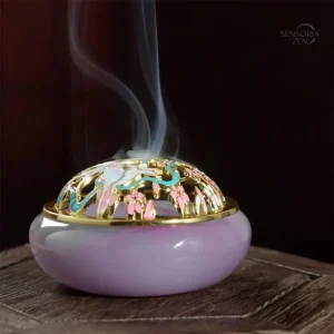 Décoration en verre pour brûler de l'encens