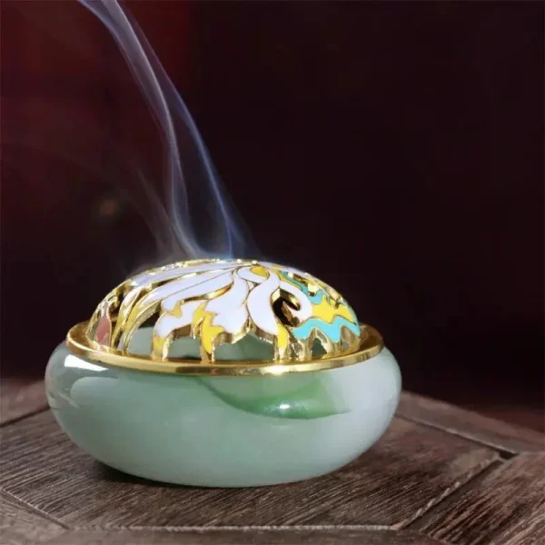 Brûleur d'encens en forme de renard stylisé