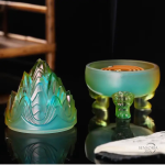 Brûleur design en verre, parfait pour la méditation