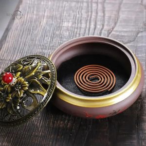 Accessoire zen pour diffusion d'encens apaisant