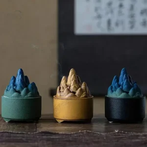 Brûleur d'Encens Montagne en céramique avec dégradé