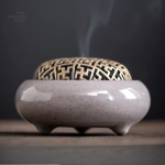 Brûleur d'encens en céramique, style Zen