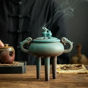 Brûleur d’Encens Tripode en Céramique Zen