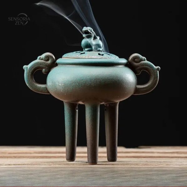 Élégant brûleur d'encens en céramique pour intérieur