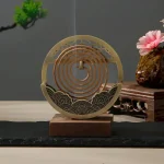 Brûleur d'encens spirale en métal rétro