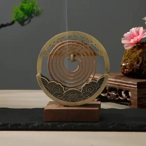 Brûleur d'encens spirale en métal rétro