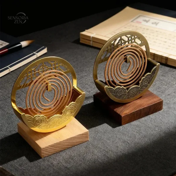 Porte-encens spirale vintage pour bâtons