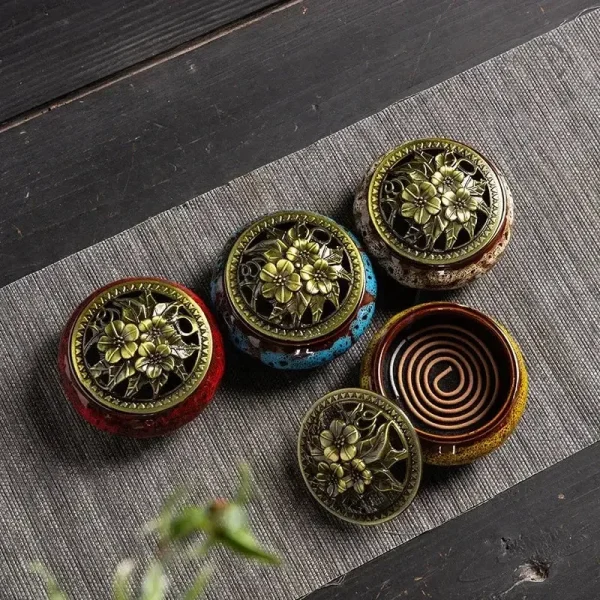 Brûleur d'encens céramique, ambiance zen pour méditation