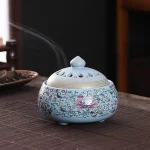 Brûleur d'encens en céramique émaillée raffinée