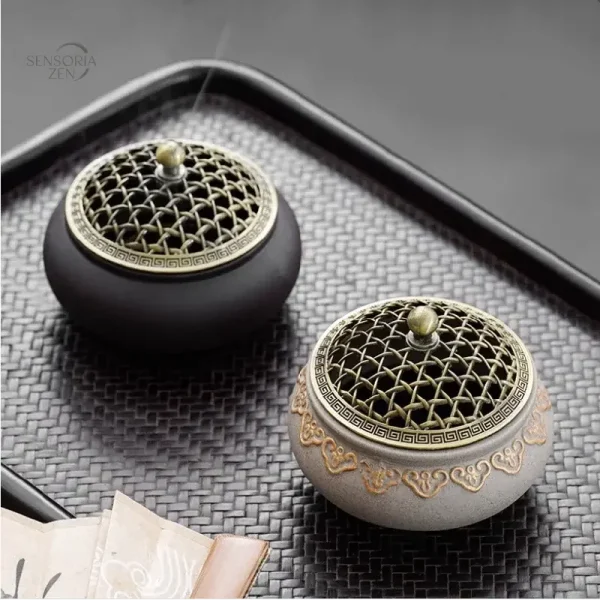 bruleur-encens-ceramique-zen-epure-1 Brûleur encens céramique épuré noir et blanc