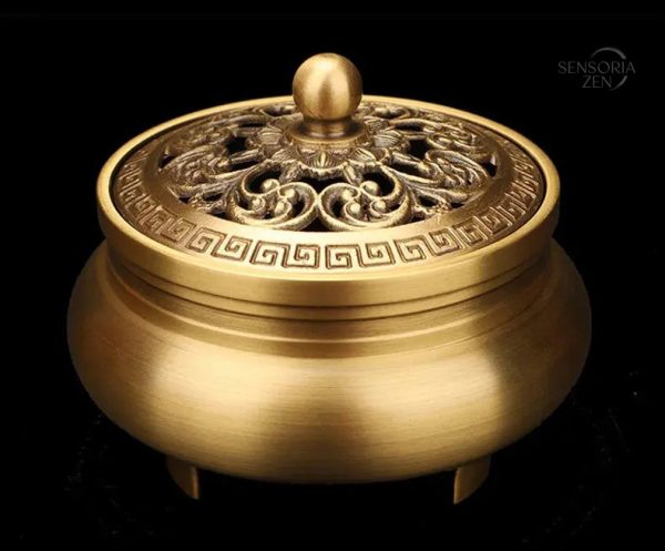 Brûleur d'encens avec motif Yin Yang