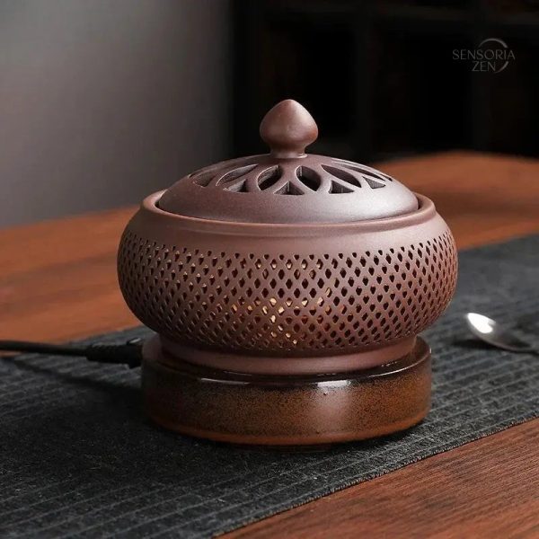 Brûleur d'encens design sans flamme, céramique