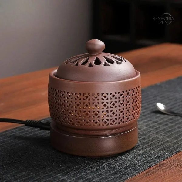 Éclairage d'ambiance : brûleur encens élégant et sûr