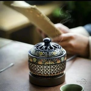 Brûleur d’Encens en émail, design oriental unique