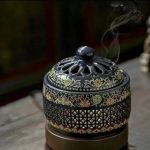 Accessoire pour encens en poudre et résine, style bleu