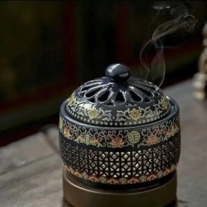 Accessoire pour encens en poudre et résine, style bleu