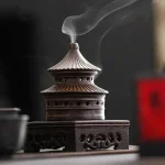 Brûleur Encens Pagode Rétro en céramique artisanale