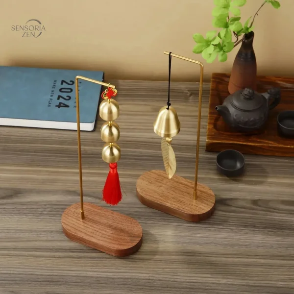 Carillon Feng Shui en cuivre pour harmonie intérieure