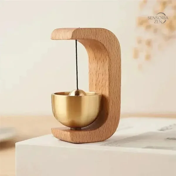 Objet Feng Shui en bois, carillon pour ambiance sereine