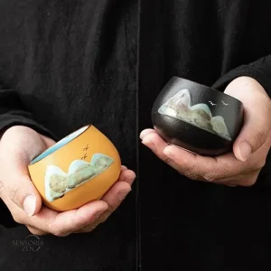 Idée cadeau zen : ensemble de tasses à thé uniques