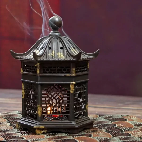 Accessoire de méditation : brûleur d’encens hexagonal