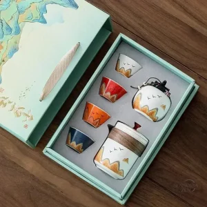 Coffret cadeau service à thé en céramique
