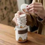 Tasses à thé en céramique assorties au coffret