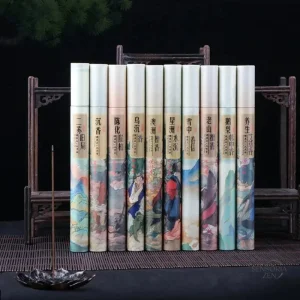 Coffret de 10 Encens Purifiants – Bois et Fruits