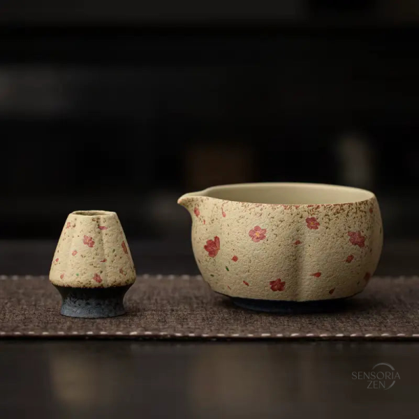 Coffret esthétique avec bol en céramique et ustensiles bambou