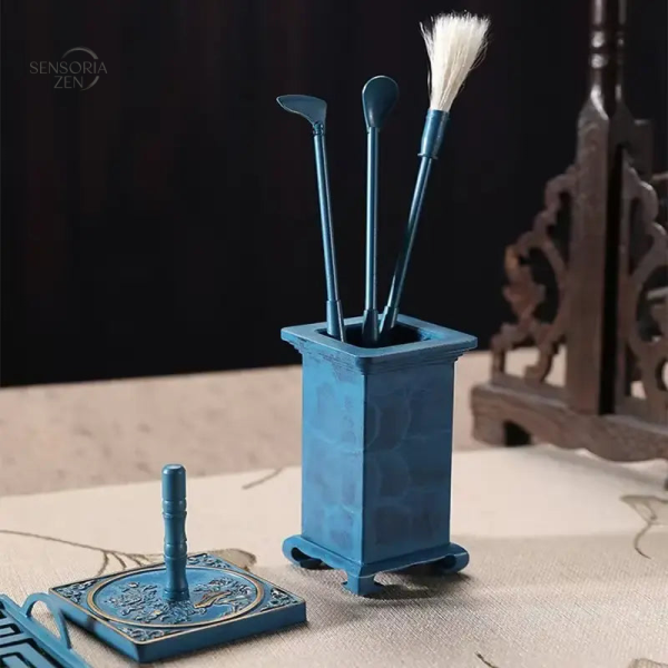 Outils d’Encens en Cuivre Antique – Ensemble de 9 pièces