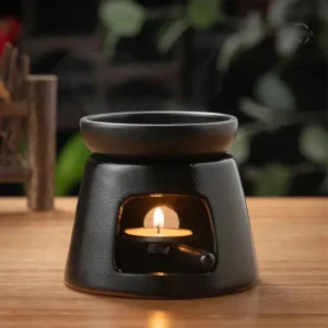 Diffuseur céramique noire à chaleur douce pour huiles essentielles