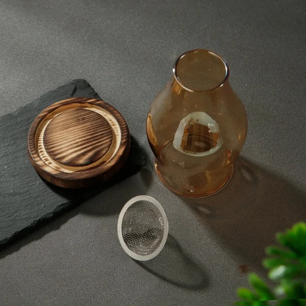 Diffuseur en verre et bois pour une atmosphère relaxante