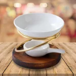 Diffuseur aromatique en céramique et bois au design élégant