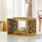 Diffuseur Oriental en Bois Sculpté et Céramique