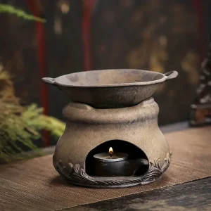 Diffuseur céramique ondulé artisanal à chaleur douce