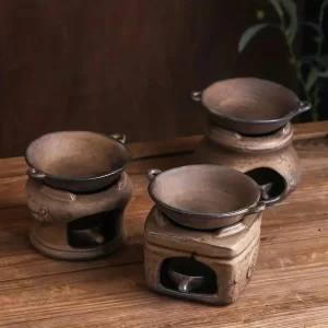 Diffuseur chaleur douce en céramique, design ondulé élégant