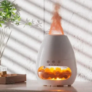 Diffuseur en bois avec flamme pour atmosphère relaxante