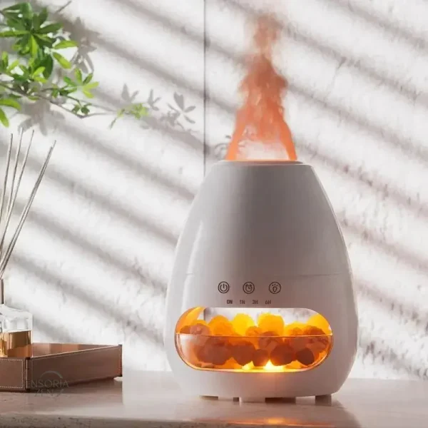 Diffuseur en bois avec flamme pour atmosphère relaxante