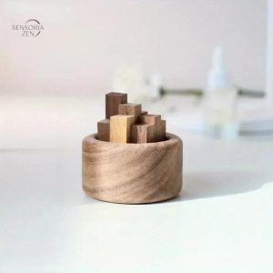 Diffuseur à chaleur douce en bois pour rituels aromatiques